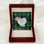 Scotstee Shop - To My Beautiful Girlfriend Valentine Necklace Clan Donald MacDonald Tartan Gift for Girlfriend Everlasting Love Necklace