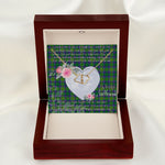 Gift To My Beautiful Girlfriend Valentine Necklace For Soulmate Anniversary Clan Hunter of Hunterston Tartan Everlasting Love Necklace