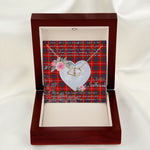 Scotstee Shop - To My Beautiful Girlfriend Valentine Necklace Clan Grant of Lurg Tartan Gift for Girlfriend Everlasting Love Necklace
