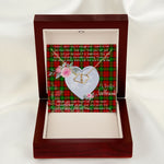 Scotstee Shop - To My Beautiful Girlfriend Valentine Necklace Clan Auchinleck Tartan Gift for Girlfriend Everlasting Love Necklace