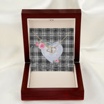 Gift To My Beautiful Girlfriend Valentine Necklace For Soulmate Anniversary Clan Sandilands Grey Tartan Everlasting Love Necklace,valentine necklace, necklace girlfriend, necklace for wife, cute necklaces for girlfriend, jewelry for girlfriend, to my soulmate necklace, to my future wife necklace,