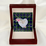 Scotstee Shop - To My Beautiful Girlfriend Valentine Necklace Clan Forbes Tartan Gift for Girlfriend Everlasting Love Necklace