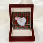Scotstee Shop - To My Beautiful Girlfriend Valentine Necklace Clan Gregor Tartan Gift for Girlfriend Everlasting Love Necklace