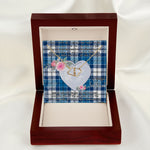 Gift To My Beautiful Girlfriend Valentine Necklace For Soulmate Anniversary Clan Roberton Tartan Everlasting Love Necklace,valentine necklace, necklace girlfriend, necklace for wife, cute necklaces for girlfriend, jewelry for girlfriend, to my soulmate necklace, to my future wife necklace,
