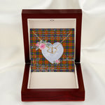 Scotstee Shop - To My Beautiful Girlfriend Valentine Necklace Clan Grant of Edinchat Tartan Gift for Girlfriend Everlasting Love Necklace