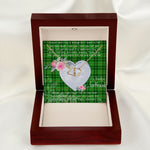 Scotstee Shop - To My Beautiful Girlfriend Valentine Necklace Clan Blane Tartan Gift for Girlfriend Everlasting Love Necklace