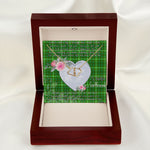 Scotstee Shop - To My Beautiful Girlfriend Valentine Necklace Clan Forrester Hunting Tartan Gift for Girlfriend Everlasting Love Necklace
