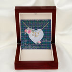 Gift To My Beautiful Girlfriend Valentine Necklace For Soulmate Anniversary Clan Sandilands Tartan Everlasting Love Necklace,valentine necklace, necklace girlfriend, necklace for wife, cute necklaces for girlfriend, jewelry for girlfriend, to my soulmate necklace, to my future wife necklace,