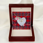 Gift To My Beautiful Girlfriend Valentine Necklace For Soulmate Anniversary Clan Leslie Modern Tartan Everlasting Love Necklace,valentine necklace, necklace girlfriend, necklace for wife, cute necklaces for girlfriend, jewelry for girlfriend, to my soulmate necklace, to my future wife necklace,