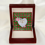 Scotstee Shop - To My Beautiful Girlfriend Valentine Necklace Clan Baxter Modern Tartan Gift for Girlfriend Everlasting Love Necklace