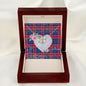 Scotstee Shop - To My Beautiful Girlfriend Valentine Necklace Clan Graham Of Menteith Pink Tartan Gift for Girlfriend Everlasting Love Necklace