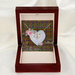Scotstee Shop - To My Beautiful Girlfriend Valentine Necklace Clan Kinninmont Tartan Gift for Girlfriend Everlasting Love Necklace