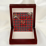 To My Beautiful Soulmate Necklace In Your Eyes I Have Found My Home Clan Ramsay Red Tartan Forever Love Necklace Tartan Gift for Girlfriend Everlasting Love Necklace