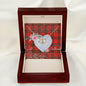 Scotstee Shop - To My Beautiful Girlfriend Valentine Necklace Clan Grant Weathered Tartan Gift for Girlfriend Everlasting Love Necklace