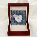 Gift To My Beautiful Girlfriend Valentine Necklace For Soulmate Anniversary Clan Clergy Blue Tartan Everlasting Love Necklace,valentine necklace, necklace girlfriend, necklace for wife, cute necklaces for girlfriend, jewelry for girlfriend, to my soulmate necklace, to my future wife necklace,