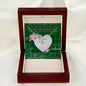 Scotstee Shop - To My Beautiful Girlfriend Valentine Necklace Clan Dunbar Hunting Tartan Gift for Girlfriend Everlasting Love Necklace