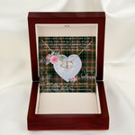 Scotstee Shop - To My Beautiful Girlfriend Valentine Necklace Clan Buchanan Hunting Tartan Gift for Girlfriend Everlasting Love Necklace
