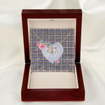 Gift To My Beautiful Girlfriend Valentine Necklace For Soulmate Anniversary Clan Hannay Grey Tartan Everlasting Love Necklace
