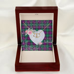 Gift To My Beautiful Girlfriend Valentine Necklace For Soulmate Anniversary Clan MacArthur Milton Tartan Everlasting Love Necklace,valentine necklace, necklace girlfriend, necklace for wife, cute necklaces for girlfriend, jewelry for girlfriend, to my soulmate necklace, to my future wife necklace,