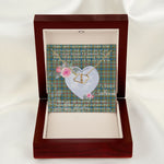 Scotstee Shop - To My Beautiful Girlfriend Valentine Necklace Clan Balfour Tartan Gift for Girlfriend Everlasting Love Necklace