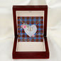 Scotstee Shop - To My Beautiful Girlfriend Valentine Necklace Clan Edinburgh Tartan Gift for Girlfriend Everlasting Love Necklace