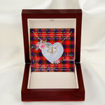Scotstee Shop - To My Beautiful Girlfriend Valentine Necklace Clan Abernethy Tartan Gift for Girlfriend Everlasting Love Necklace