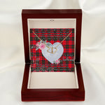 Scotstee Shop - To My Beautiful Girlfriend Valentine Necklace Clan Drummond Modern Tartan Gift for Girlfriend Everlasting Love Necklace