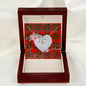 Gift To My Beautiful Girlfriend Valentine Necklace For Soulmate Anniversary Clan Livingstone Modern Tartan Everlasting Love Necklace,valentine necklace, necklace girlfriend, necklace for wife, cute necklaces for girlfriend, jewelry for girlfriend, to my soulmate necklace, to my future wife necklace,