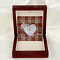 Scotstee Shop - To My Beautiful Girlfriend Valentine Necklace Clan Davidson Dress Dancers Tartan Gift for Girlfriend Everlasting Love Necklace