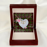 Scotstee Shop - To My Beautiful Girlfriend Valentine Necklace Clan Buchan Tartan Gift for Girlfriend Everlasting Love Necklace