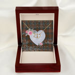 Scotstee Shop - To My Beautiful Girlfriend Valentine Necklace Clan Kennedy Weathered Tartan Gift for Girlfriend Everlasting Love Necklace