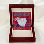 Gift To My Beautiful Girlfriend Valentine Necklace For Soulmate Anniversary Clan Hamilton Modern Tartan Everlasting Love Necklace