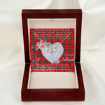 Scotstee Shop - To My Beautiful Girlfriend Valentine Necklace Clan Binning Tartan Gift for Girlfriend Everlasting Love Necklace