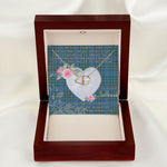 Gift To My Beautiful Girlfriend Valentine Necklace For Soulmate Anniversary Clan Matheson Hunting Ancient Tartan Everlasting Love Necklace,valentine necklace, necklace girlfriend, necklace for wife, cute necklaces for girlfriend, jewelry for girlfriend, to my soulmate necklace, to my future wife necklace,