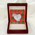 Gift To My Beautiful Girlfriend Valentine Necklace For Soulmate Anniversary Clan Cameron Modern Tartan Everlasting Love Necklace,valentine necklace, necklace girlfriend, necklace for wife, cute necklaces for girlfriend, jewelry for girlfriend, to my soulmate necklace, to my future wife necklace,