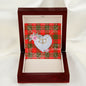 Gift To My Beautiful Girlfriend Valentine Necklace For Soulmate Anniversary Clan Cameron Modern Tartan Everlasting Love Necklace,valentine necklace, necklace girlfriend, necklace for wife, cute necklaces for girlfriend, jewelry for girlfriend, to my soulmate necklace, to my future wife necklace,