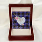 Scotstee Shop - To My Beautiful Girlfriend Valentine Necklace Clan Dunlop Modern Tartan Gift for Girlfriend Everlasting Love Necklace