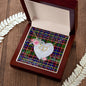 Scotstee Shop - To My Beautiful Girlfriend Valentine Necklace Clan Glas Tartan Gift for Girlfriend Everlasting Love Necklace