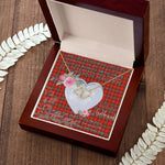 Scotstee Shop - To My Beautiful Girlfriend Valentine Necklace Clan Fraser Weathered Tartan Gift for Girlfriend Everlasting Love Necklace