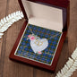 Scotstee Shop - To My Beautiful Girlfriend Valentine Necklace Clan Edmonstone Tartan Gift for Girlfriend Everlasting Love Necklace