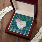 Scotstee Shop - To My Beautiful Girlfriend Valentine Necklace Clan Douglas Ancient Tartan Gift for Girlfriend Everlasting Love Necklace