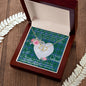 Scotstee Shop - To My Beautiful Girlfriend Valentine Necklace Clan Douglas Ancient Tartan Gift for Girlfriend Everlasting Love Necklace