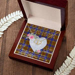 Scotstee Shop - To My Beautiful Girlfriend Valentine Necklace Clan Balfour Modern Tartan Gift for Girlfriend Everlasting Love Necklace