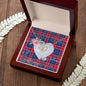 Scotstee Shop - To My Beautiful Girlfriend Valentine Necklace Clan Graham Of Menteith Pink Tartan Gift for Girlfriend Everlasting Love Necklace