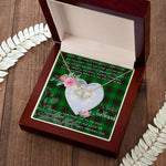 Gift To My Beautiful Girlfriend Valentine Necklace For Soulmate Anniversary Clan Halkett Tartan Everlasting Love Necklace