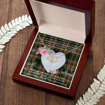 Scotstee Shop - To My Beautiful Girlfriend Valentine Necklace Clan Buchanan Hunting Tartan Gift for Girlfriend Everlasting Love Necklace