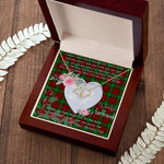 Scotstee Shop - To My Beautiful Girlfriend Valentine Necklace Clan Kerr Modern Tartan Gift for Girlfriend Everlasting Love Necklace
