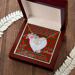 Scotstee Shop - To My Beautiful Girlfriend Valentine Necklace Clan Dunbar Tartan Gift for Girlfriend Everlasting Love Necklace