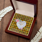 Gift To My Beautiful Girlfriend Valentine Necklace For Soulmate Anniversary Clan Jardine Yellow Tartan Everlasting Love Necklace