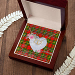 Gift To My Beautiful Girlfriend Valentine Necklace For Soulmate Anniversary Clan Leask Tartan Everlasting Love Necklace